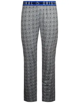 Mens Jersey Pyjamas Bottoms - Grey Cotton - Size Medium - Original penguin - FashionsVida