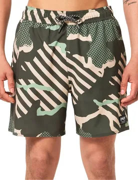 Apparel Pantaloncino Da Bagno Grip Camo Rc 18´´ Green Stripe / Grip Camo XS - Oakley - FashionsVida