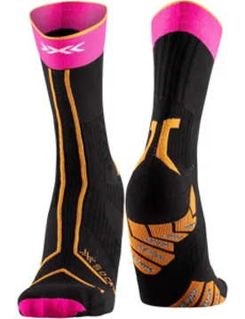 X-SOCKS® TRAILRUN EXPERT CREW Laufsocken Unisex X BLACK/FLUO PINK/BLAZING ORANGE 35-38 - X-BIONIC - FashionsVida