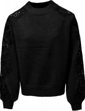 Jersey de mujer de punto con encaje - Salsa Jeans - FashionsVida