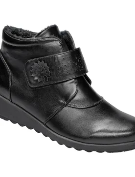 Wärme-Klettstiefelette „Beatrice“ schwarz 41 Damen - wonderwalk - FashionsVida