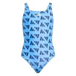 Logo Graphic V-back Swimsuit Blue Fusion / Dark Blue 5-6 Years Girls