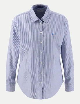 Oxfordbluse mit Streifen und Blau 42 - Fynch-Hatton - FashionsVida