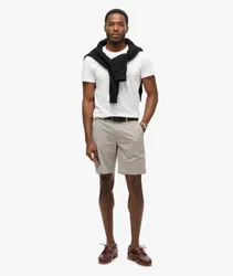 Superdry Herren Stretch-chinoshorts Hellgrau - Größe: 32