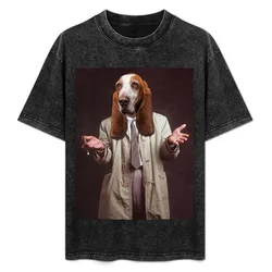 Columbo's dog Basset Hound T-Shirt Breathable Gym Short Sleeve T-Shirt