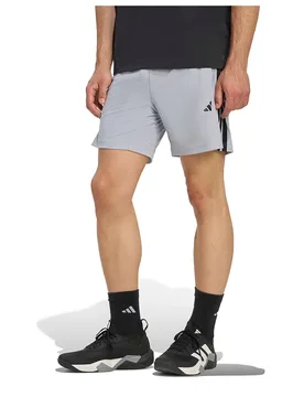 Short Workout Essentials Base 3 Stripes Pique 7´´ Halo Silver / Black S - Adidas - FashionsVida