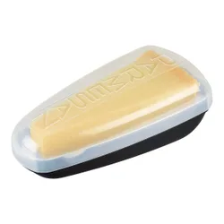 Parmesan-Box "2 in 1" schwarz transparent