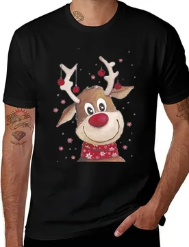 Christmas Reindeer T-Shirt Plus Size Simple Casual Top - Aliexpress - FashionsVida