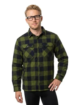 Logo Long Sleeve Shirt Olive L Men - Kinetic - FashionsVida