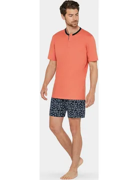 Pijama corto de hombre de punto en color - Impetus - FashionsVida