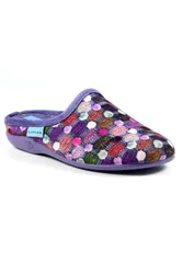 Crackle Womens Fleece Lined Slip On Slippers - - Size: 5