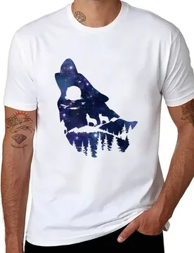 Howling Wolf Silhouette, Night Sky T-Shirt g man t shirts for men man t shirts for men T-Shirt - Aliexpress - FashionsVida