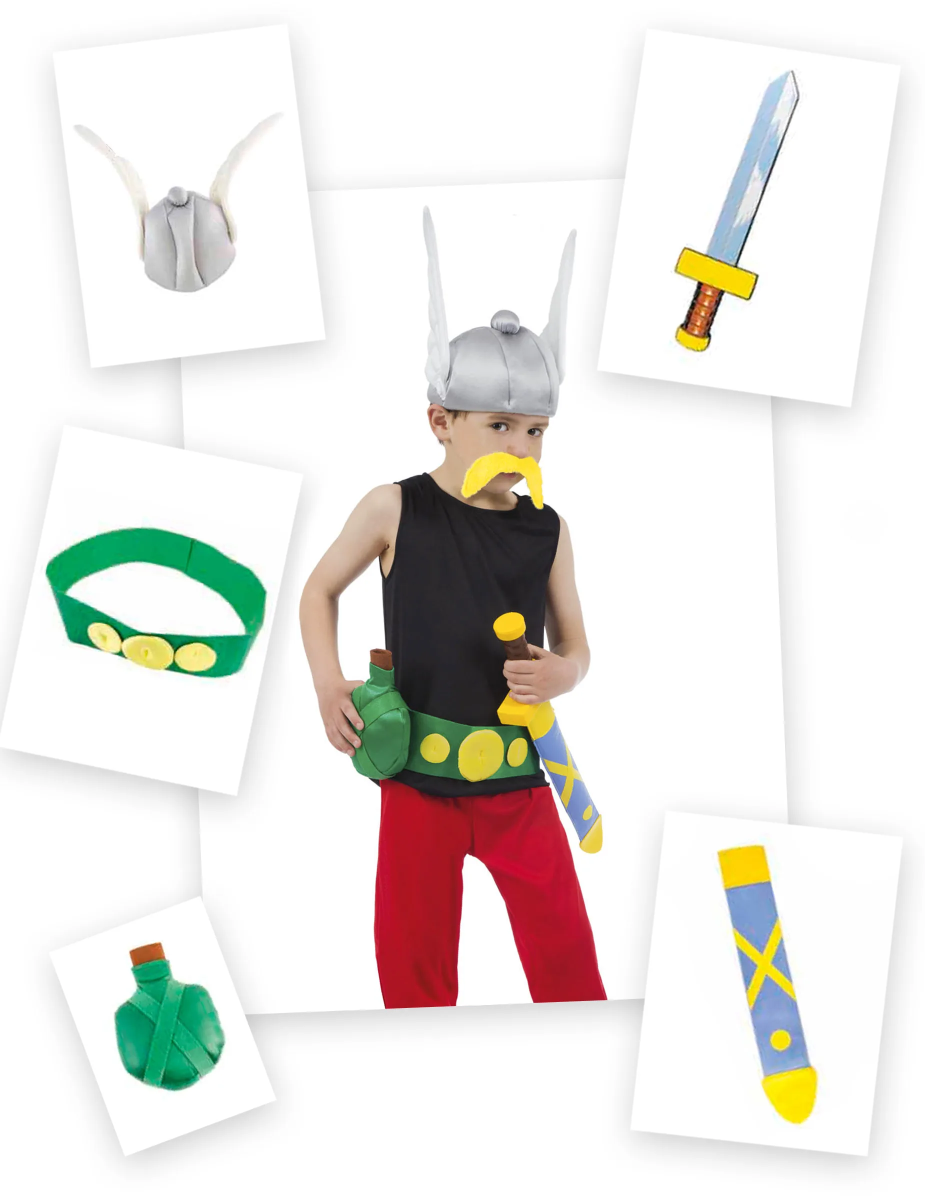 Asterix-Accessoire-Set Asterix und Obelix 5-teilig bunt - CHAKS - FashionsVida