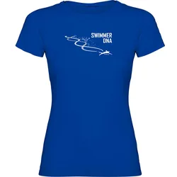 Swimming Dna Short Sleeve T-shirt Royal Blue M Women