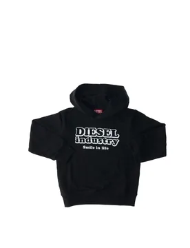Felpa con cappuccio JUNIOR BOY NERO 14Y - Diesel - FashionsVida