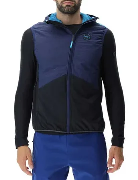 Gilet Crossover Padded Deep Blue / Black / Sodalite Blue - Uyn - FashionsVida