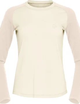 Norrona - Haut en laine de mérinos - Femund PureUll Long Sleeve W Whisper White en Laine - Taille S - Blanc - Norröna - FashionsVida