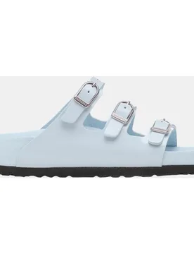 Sandalia de mujer de tres tiras en cuero natural esmaltado - Birkenstock - FashionsVida