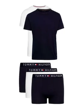 Maglietta Intima Tecnica A Maniche Corte Set Um0um03036 White / Desert Sky S - Tommy hilfiger - FashionsVida