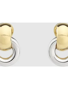 Pendientes de cierre omega de bicolor - El Corte Inglés - FashionsVida