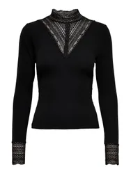 ONLTILDE L/S HIGH NECK LACE TOP JRS female