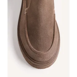 Botas básicas de mujer de piel con cierre de cremallera lateral