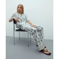 Pantalones rectos de mujer de tiro alto