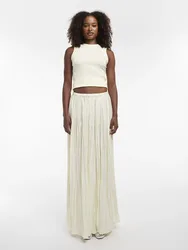 TSTHEA HR WAIST CRINKLE MAXI SKIRT female