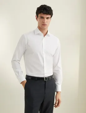 Camisa vestir lisa fácil plancha - Emidio Tucci - FashionsVida