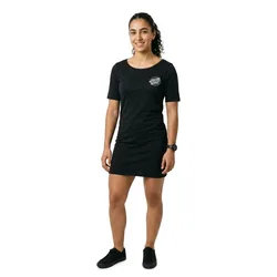 Robe à Manches Courtes Oval Dot Black M