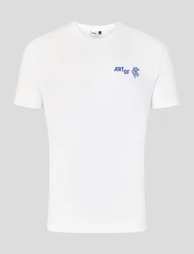 Rangers Unisex 25/26 Art Of Football T-shirt - White WHITE L unisex - Castore - FashionsVida