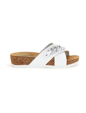 Ciabatte bianco sottopiede in vera pelle 293A121SR 39 - PITTARELLO ECO - FashionsVida