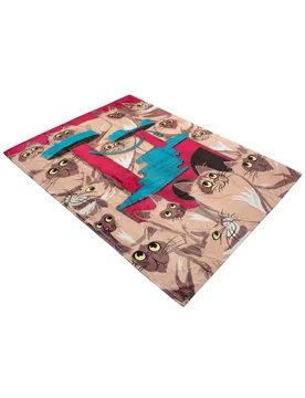 Pack 1.7 TOG Cat Pattern Blanket Cocoa 127*178CM - Brown - Size: One Size - Heat Holders - FashionsVida