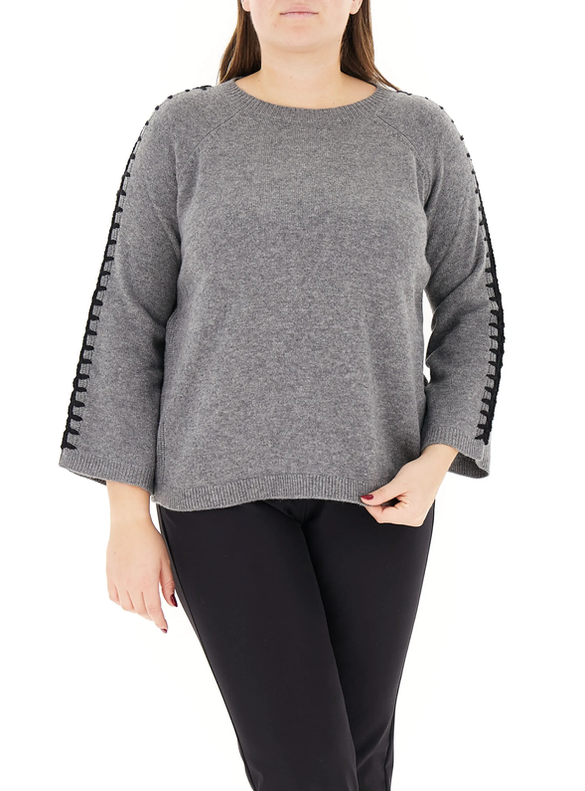 Maglione in lana COLLECTION GRIGIO XXL - ELENA MIRO' - FashionsVida