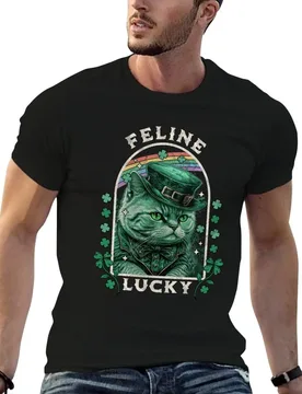 Feline Lucky, Lucky shirt T-Shirt quick-drying sports fans plain black t shirts men - Aliexpress - FashionsVida