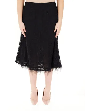 ELENA MIRO' Gonna in pizzo NERO M - ELENA MIRO' - FashionsVida