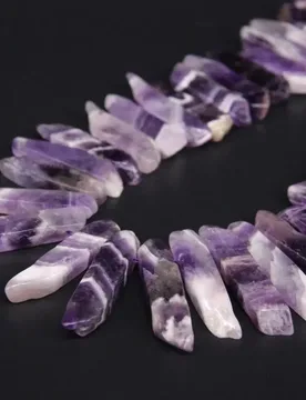 Strand Natural Amethysts Top Drilled Slice Loose Beads, Raw Crystal Quartz Rectangle Slab Pendants Necklace Jewelry Making - Aliexpress - FashionsVida