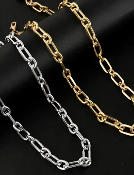 Hollow Square 60cm Long Necklace Classic Cuban Chain 2 Pcs Set Necklace Bracelet for Men Women Punk Jewelry Accessories Gifts - Aliexpress - FashionsVida