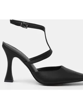 Zapatos de salón cerrados con pulsera al tobillo y detalle de tira frontal - Mim - FashionsVida