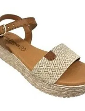 Keilabsatzsandalen 791 Beige Damensandale 39;40;41 - Eva Frutos - FashionsVida