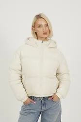 Crinkle Oversized Womens Short Puffer Jacket - - Size: 14