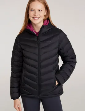 Seasons' Womens Padded Jacket Water Resistant Insulated Winter Coat Black Polyamide - Size 22 Uk - Mountain Warehouse - FashionsVida