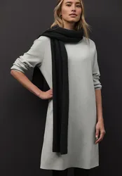 Turtleneck Strickkleid female Grau