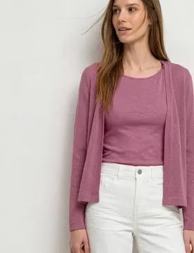 Langarm Jacke im Strick-Look female Rosa - Street One - FashionsVida