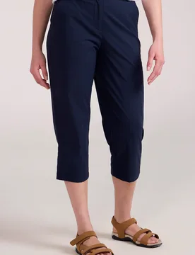 Delta Womens Stretch Capris - Navy - Navy - Size: 12 - Mountain Warehouse - FashionsVida