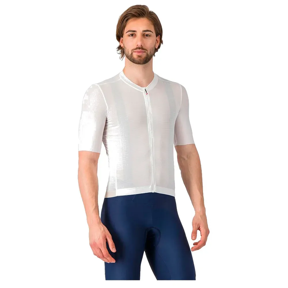 Maglia A Maniche Corte Espresso 2 White Marfil - Castelli - FashionsVida