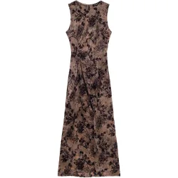 Desigual - Vestido largo flocado