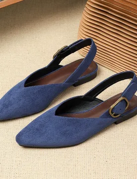 Zapatos planos de punta cuadrada para mujer, zapatos de talla grande para mujer 41-43, zapatos de trabajo, nuevos mocasines de conducción primavera/v - Shein - FashionsVida