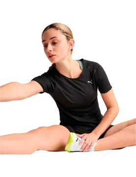 Run cloudspun camiseta entrenamiento manga corta mujer Negro (XS) - Puma - FashionsVida