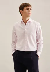Regular Business Hemd Gestreift Rosa/Pink 41